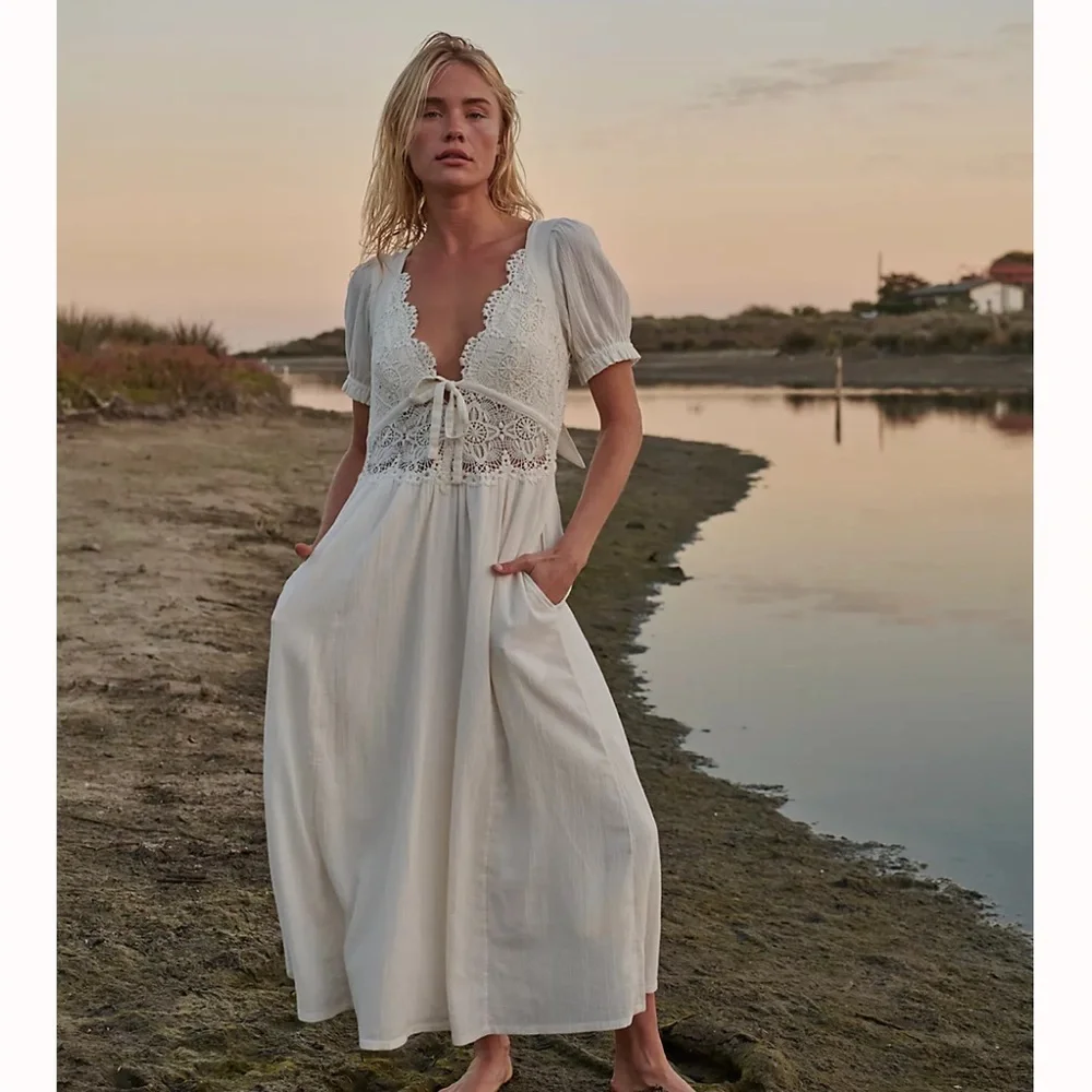 Free People All You Need is Lace midi dress, size M - Picture 1 of 4